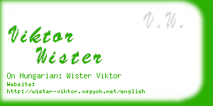 viktor wister business card